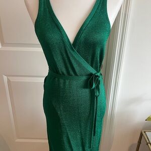 Lovers + Friends Emerald Wrap Midi Dress